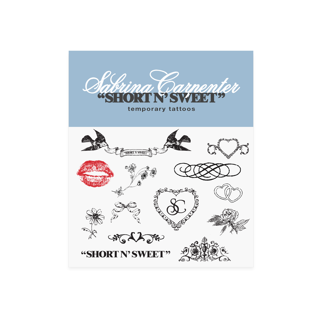 Short n' Sweet Temporary Tattoos - Sabrina Carpenter UK