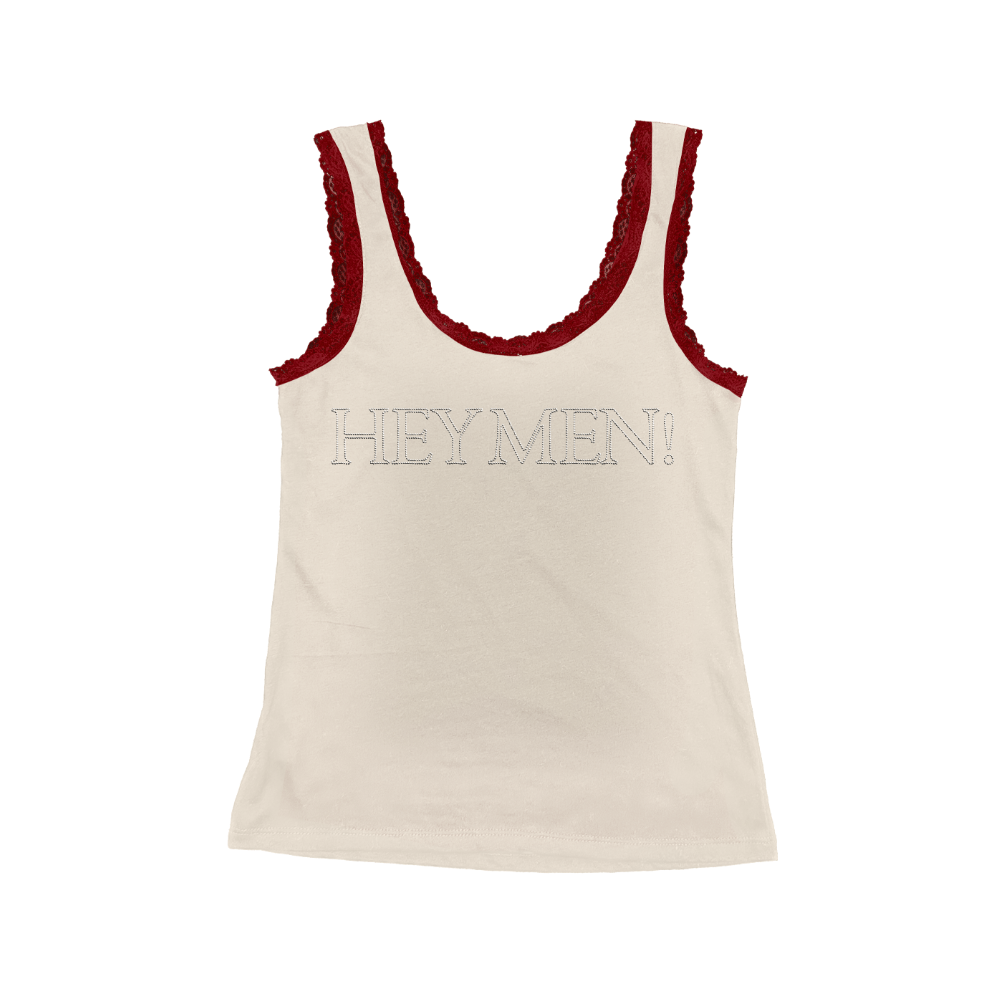 Sabrina Carpenter - Hey Men! Lace Rhinestone Tank Top