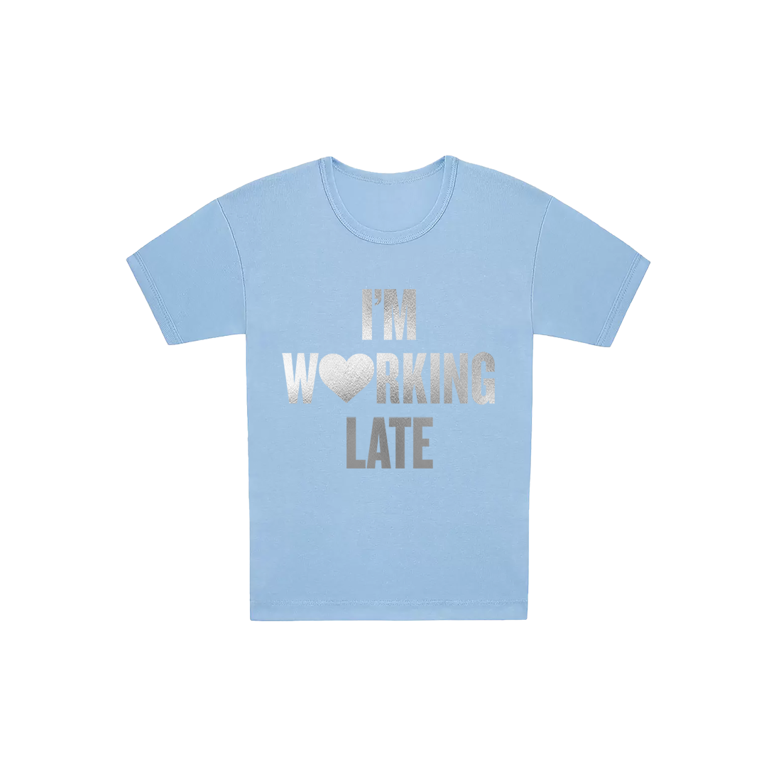 Sabrina Carpenter - working late silver foil graphic tee