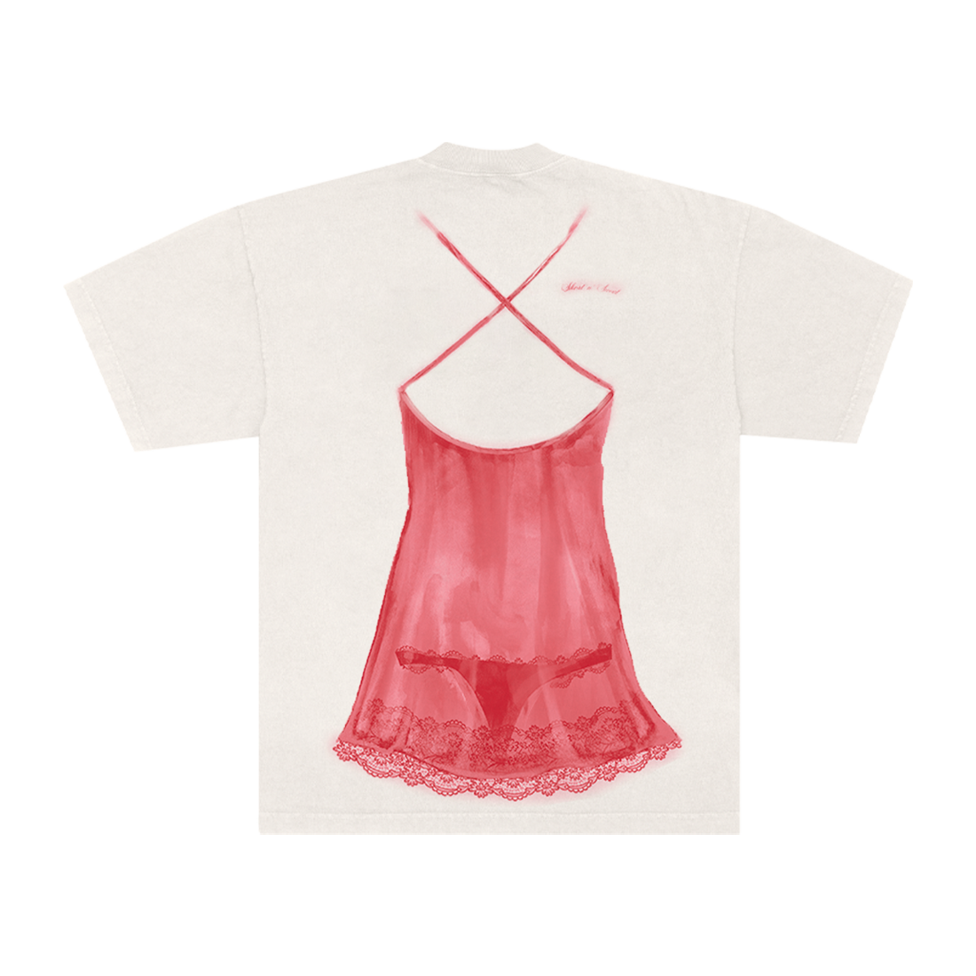 Sabrina Carpenter - red lingerie tee