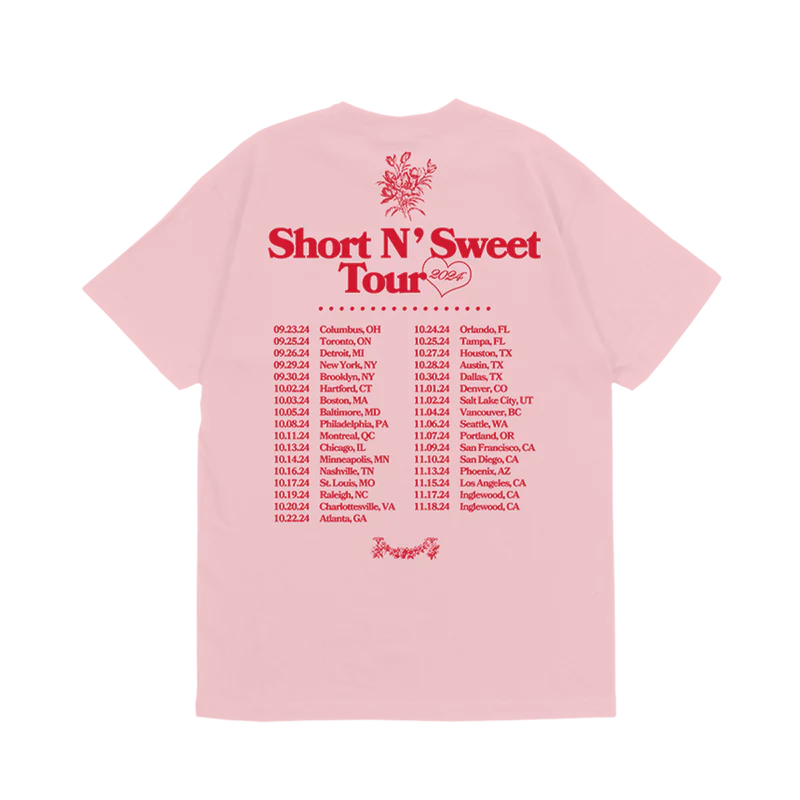 Sabrina Carpenter - Short n' Sweet Tour Makes You Wanna Fall In Love Tee