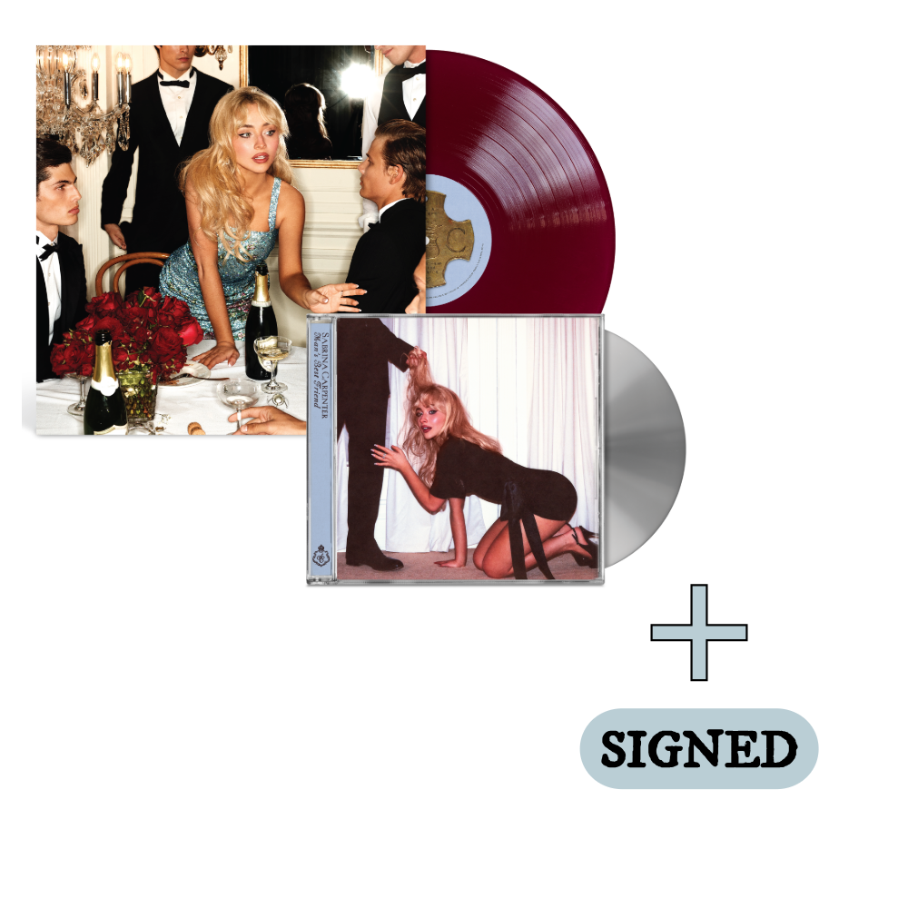 Man's Best Friend D2C Bonus Track LP, Standard CD + Signed Art Card Bundle