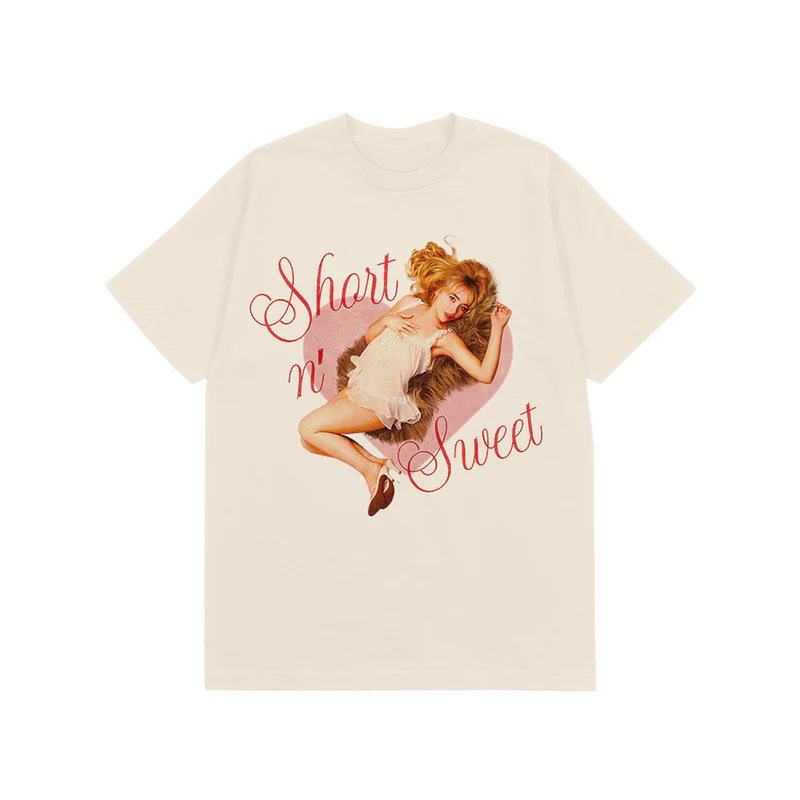 Sabrina Carpenter - Short n' Sweet Heart Ivory Tee